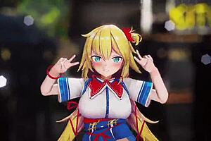 hololive aksi haato performs stunning ghostdance in mmd