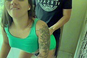 Secretly Banging the Maid in Lingerie Doggy Style