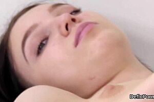 Hey, wanna see this natural chick spread her soft vagina for defloration?