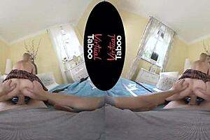 Virtual taboo, let's do homework with blonde big tits and handjob