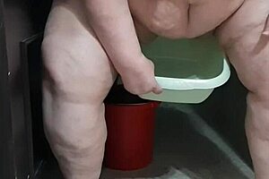 Big and beautiful women happily pee on the floor when they are hot and horny
