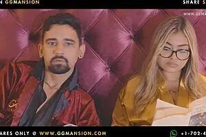 Latina and Blonde on Knees Finger Brunette's Big Ass