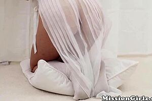 Watch This Mormon Babe Ride An Older Stud's Cock!