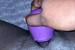 Ebony BBW Plays with Pussy and Squirts