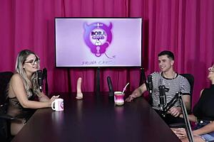 Beautiful Brazilian Blonde Overcomes Obstacles In Glamour Lingerie Group Sex