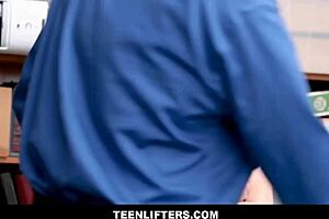 teenlifters - boyfriend watches shoplifter girlfriend fuck guard - veronica valentine