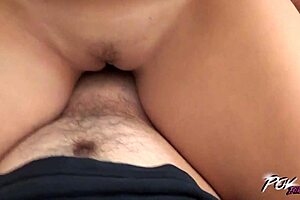 crazy blonde candy screams during pov deepthroat, swallowing all the cum in her mouth.