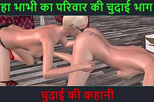 Indian cartoon porn: Two cute girls explore their desires with each other