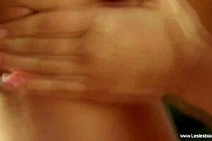 Two amateur lesbians are licking sensually