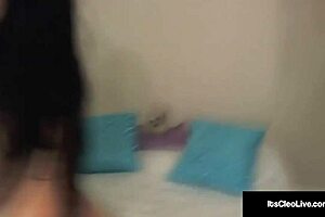 Cleo, the pornstar, gets roughly fucked in bed, leading to a massive cum fest