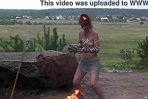 Hell yeah, mature amateurs getting wild outdoors!