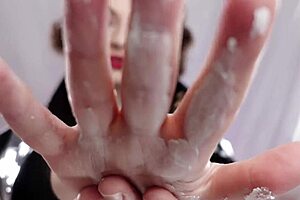 Arya Grande's seductive hospital role playing with latex gloves and her sex appeal …
