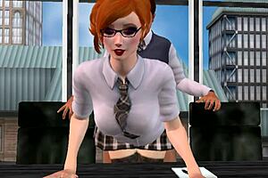 Qwert Story 1: Office 3D Sexvilla 2 with Boss Uniform Anal Assfucking