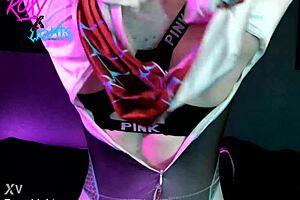 Amateur babe masturbates her hairless pussy in POV sex tape, close up on her ass