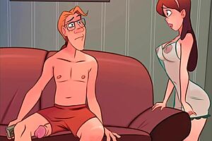 forbidden movie in the living room - the naughty home animation 😈