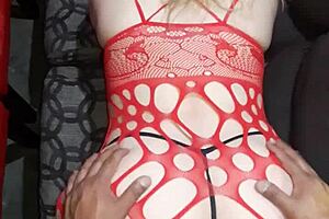 My slut wife bends over for doggystyle with big ass.