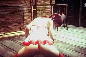 Japanese Nurse Ayumi Collects Sample From Patient In Hospital