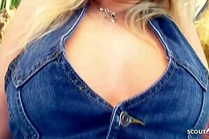 In this POV casting session where a German teen tastes a big ass and has a facial finish