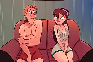 forbidden movie in the living room - the naughty home animation 😈