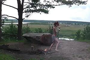 Hell yeah, mature amateurs getting wild outdoors!