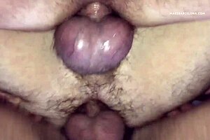 Gay men in Barcelona, three of them in an intense unscripted threesome