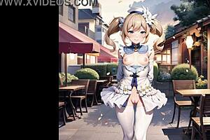 ai illustration of big tits anime hentai girl