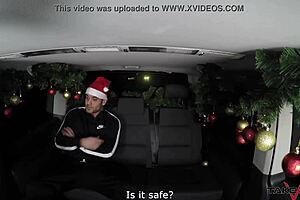 takevan christmas party orgy in driving van full of fucking people & mea melone