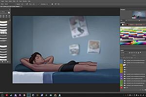 Darkcookie narrates the summertime saga on Picarto in 2023