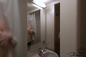 Wow! Blonde babe washes and fingers pussy in steamy shower solo!