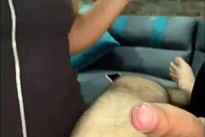 Mom's Friend Teases with Panties