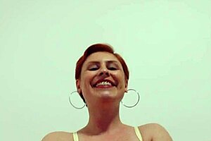 emme white shows off her redhead feet in lingerie with pink pussy and red nail polish