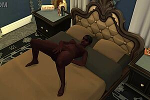 demi the ebony hentai girl rubs one out in this anime masturbation scene