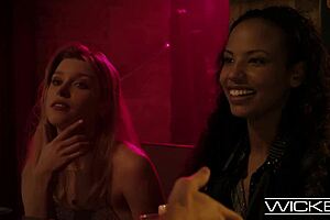 Wicked - smoking hot blonde gets dicked in the back lounge - freya mayer