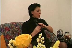 after an argument, the hard couple starts with a blowjob, then fucks in doggystyle, her hairy pussy bent over