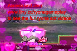 Redhead Girl Overwhelmed by Green Men in Erotic Hentai Game