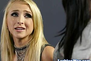 Lesbo stepmom grinds hard with teen 18+ in sensual tribbing session. It's pure heat!