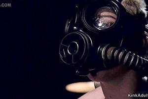 Fetish themed video heavy on deepthroat and pounding sensation