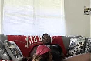 A teenage boy get on his huge black dick