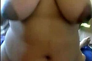 Homemade fucking with ex-girlfriend's big tits in cowgirl