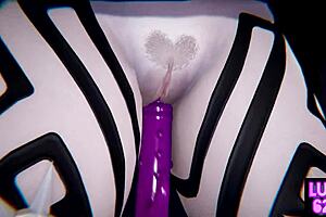 Black Magic Girl Performs Double Blowjob on Big Cock with Big Tits and Oral Sex in 3D