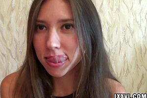 ananta shakti's kinky tongue sucks dildo fetishically 😈