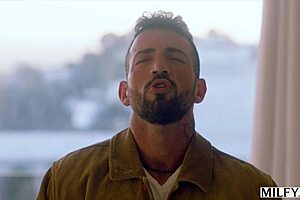 milfy caitlin catches contractor jerking off in lingerie