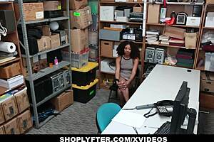 Caught shoplifting she is then forcefully fucked by stunning caramel beauty Nia Nixon