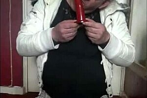 bisexual crossdresser shares intimate toy moments on cam, not shy about ass to mouth.