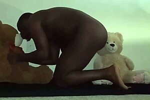 The three bears are also of different color and fur and they go bisexual and have toys and also put their lips together