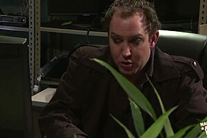 Blonde secretary makes colleague fuck her instantly