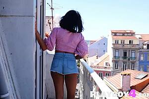 Sexy Milf Angel Constance Strips Down, Poses Naked with Perfect Small Tits and Tight Body