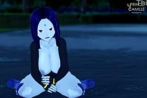 Raven with big thighs giving jerk off instructions in dark forest. What’s next for this teen titan?