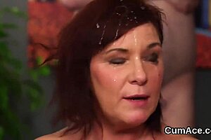 does the centerfold eat all the cum?