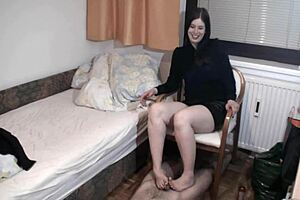 Lactating footjob sex with nylon cumshot